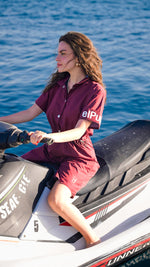Maroon Short Jumpsuit