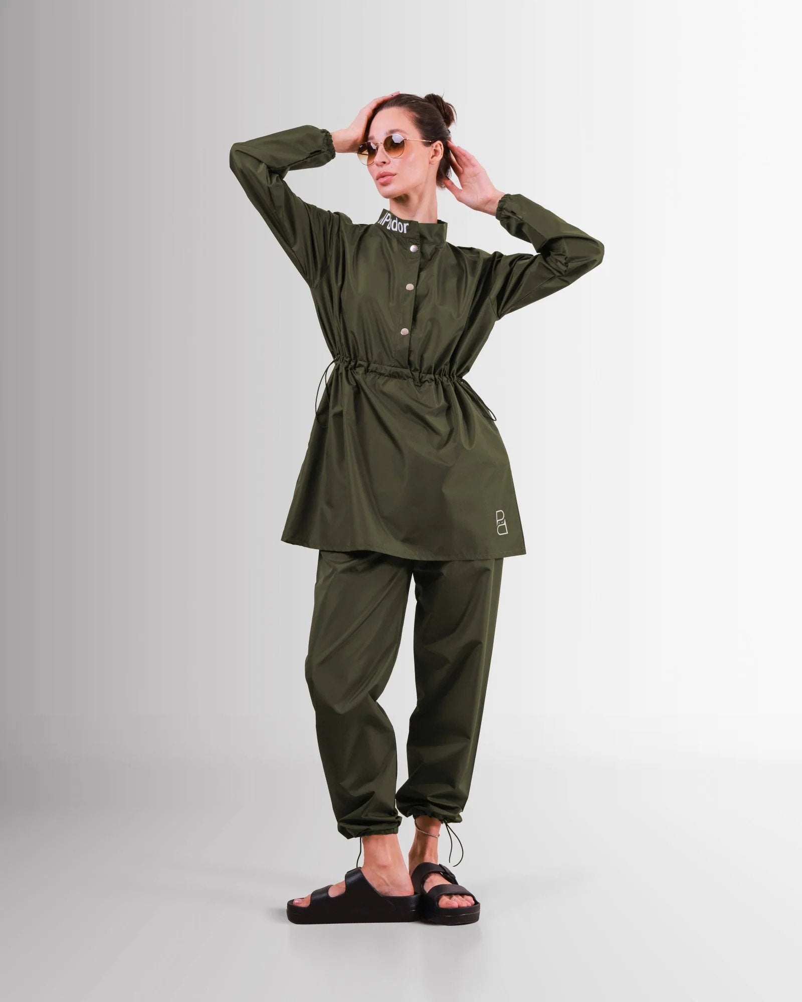 Olive Green Buttoned Burkini