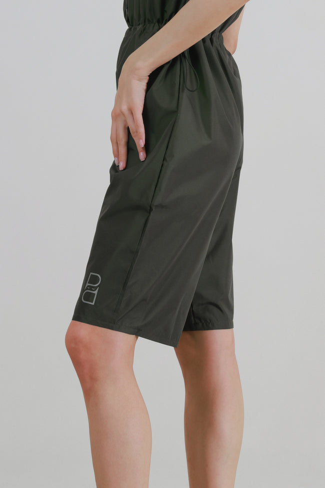 Army Green Short Jumpsuit