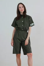 Army Green Short Jumpsuit