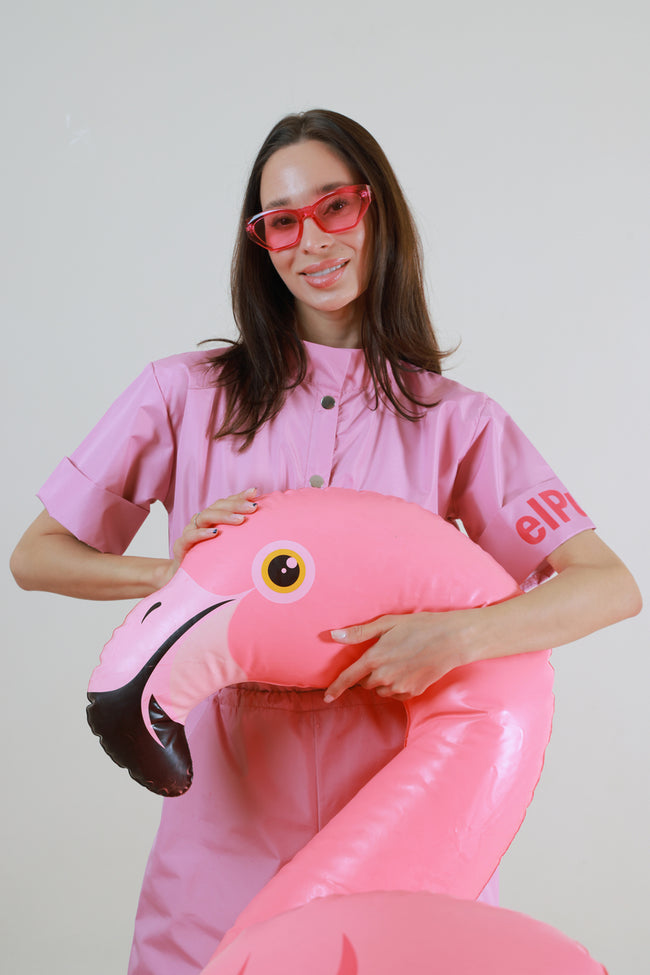 Pink Short Jumpsuit