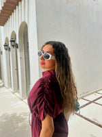 Maroon Buttoned Up Short Jumpsuit (NEW)
