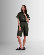 Army Green Short Jumpsuit